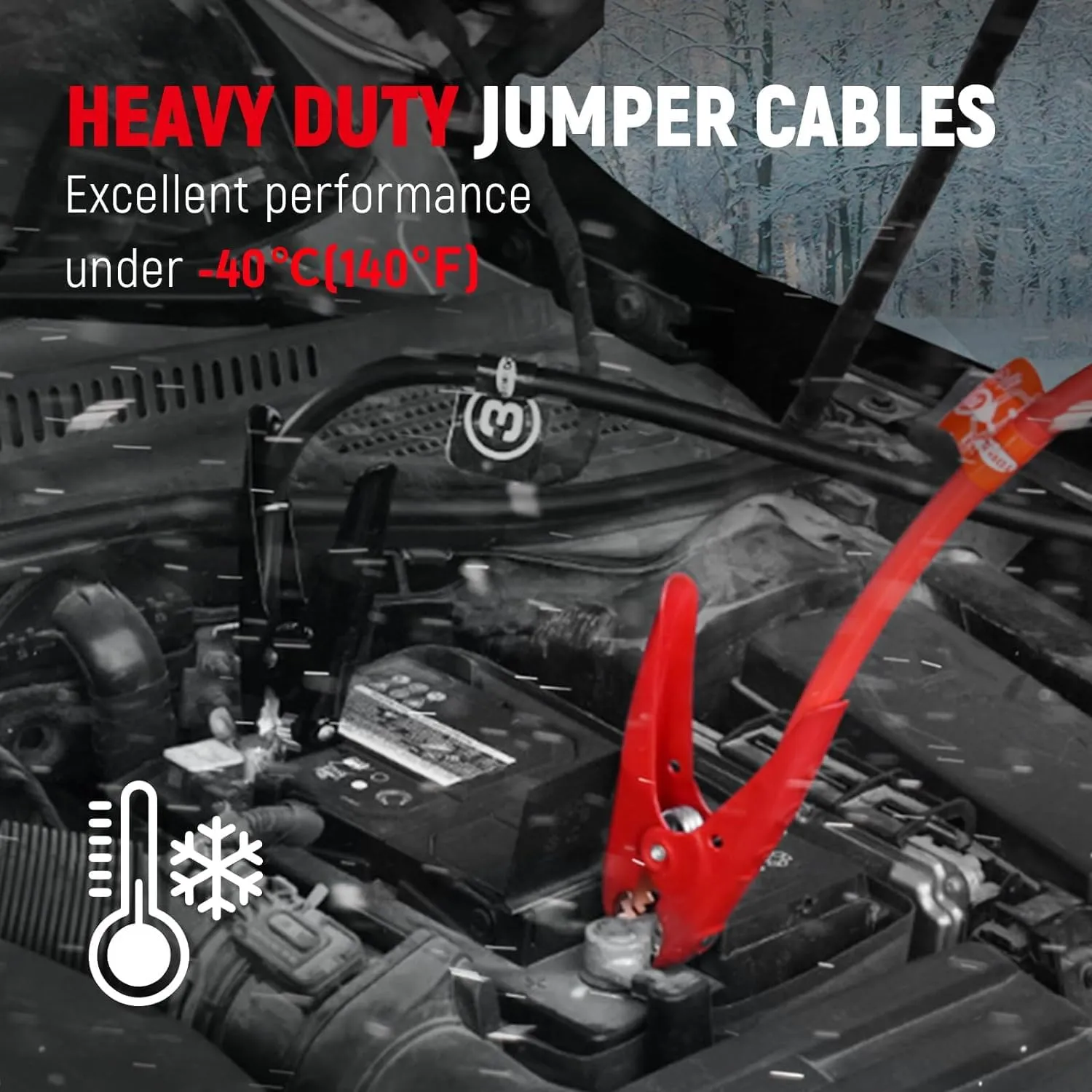 TOPDC 2 Gauge 20 Feet Jumper Cables for Car, SUV and Trucks Battery, Heavy Duty Automotive Booster Cables for Jump Starting Dead or Weak Batteries with Carry Bag, (TD-P0220)