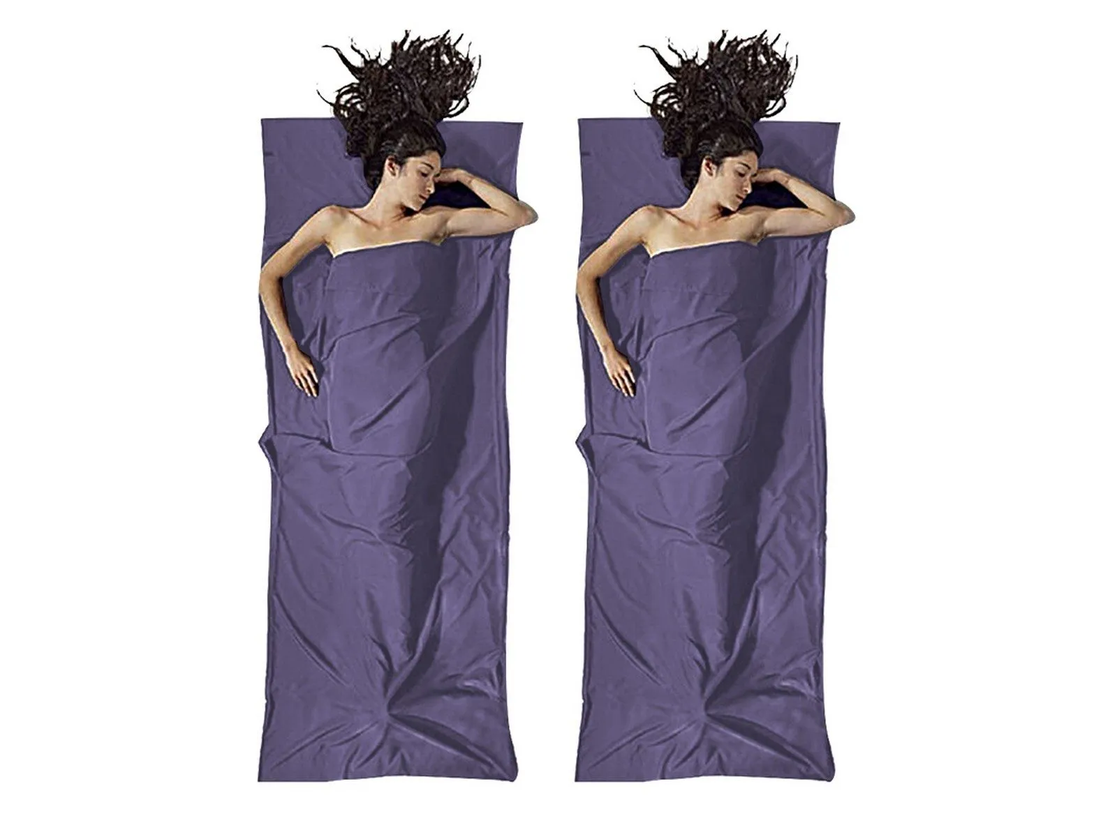 Travel 2Pcs Exclusive offer Camping Purple Sheet Sleeping Liner - Bag for Portable 75x210cm Record-breaking sale