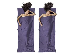 Travel 2Pcs Exclusive offer Camping Purple Sheet Sleeping Liner - Bag for Portable 75x210cm Record-breaking sale
