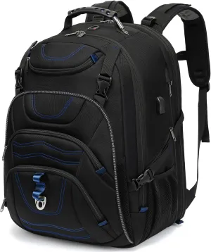 Travel Backpack 17.3 Inch, Business Anti-Theft Laptop Bag with USB Charging Port, Waterproof