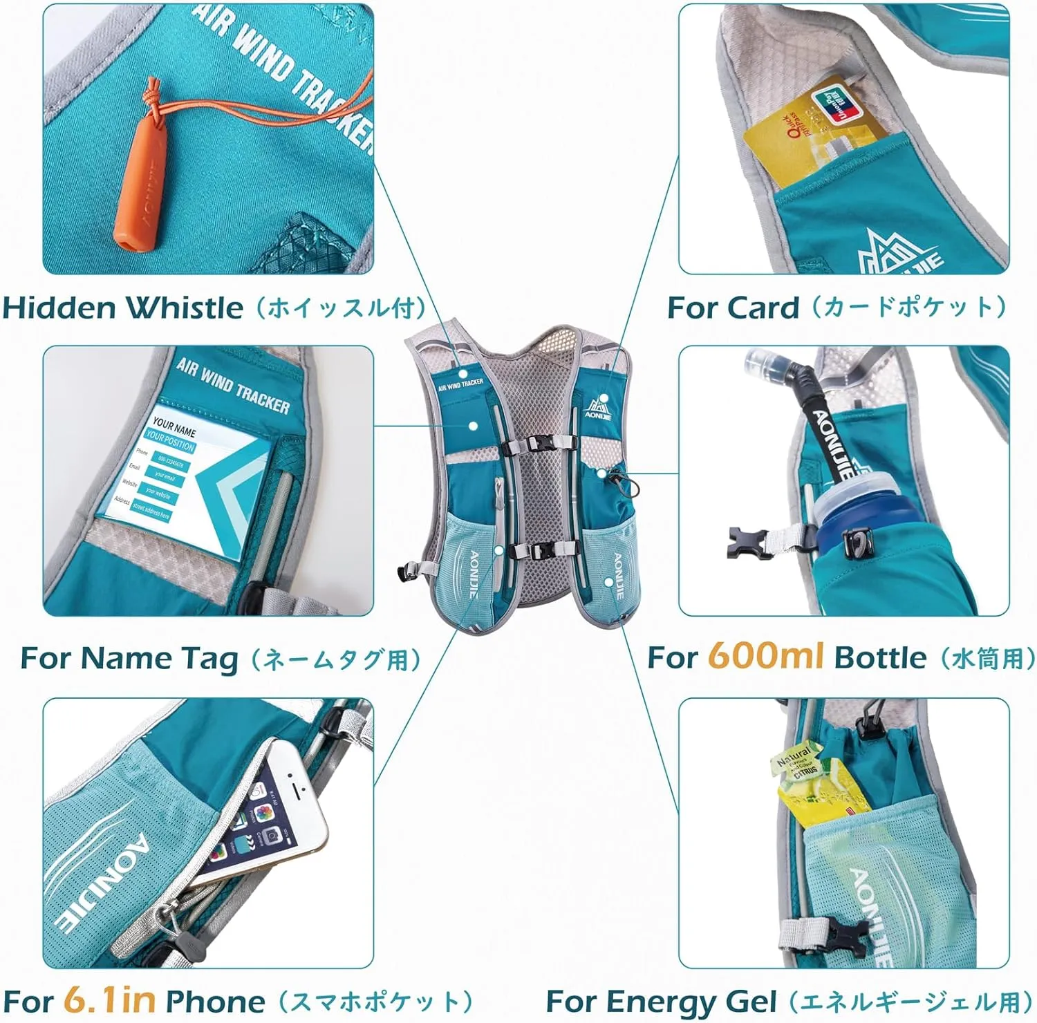 TRIWONDER 5L Running Hydration Vest Pack Backpack for Women Men 5.5L Runner Trail Race Marathon Triathlon Cycling Jogging Hiking Gym