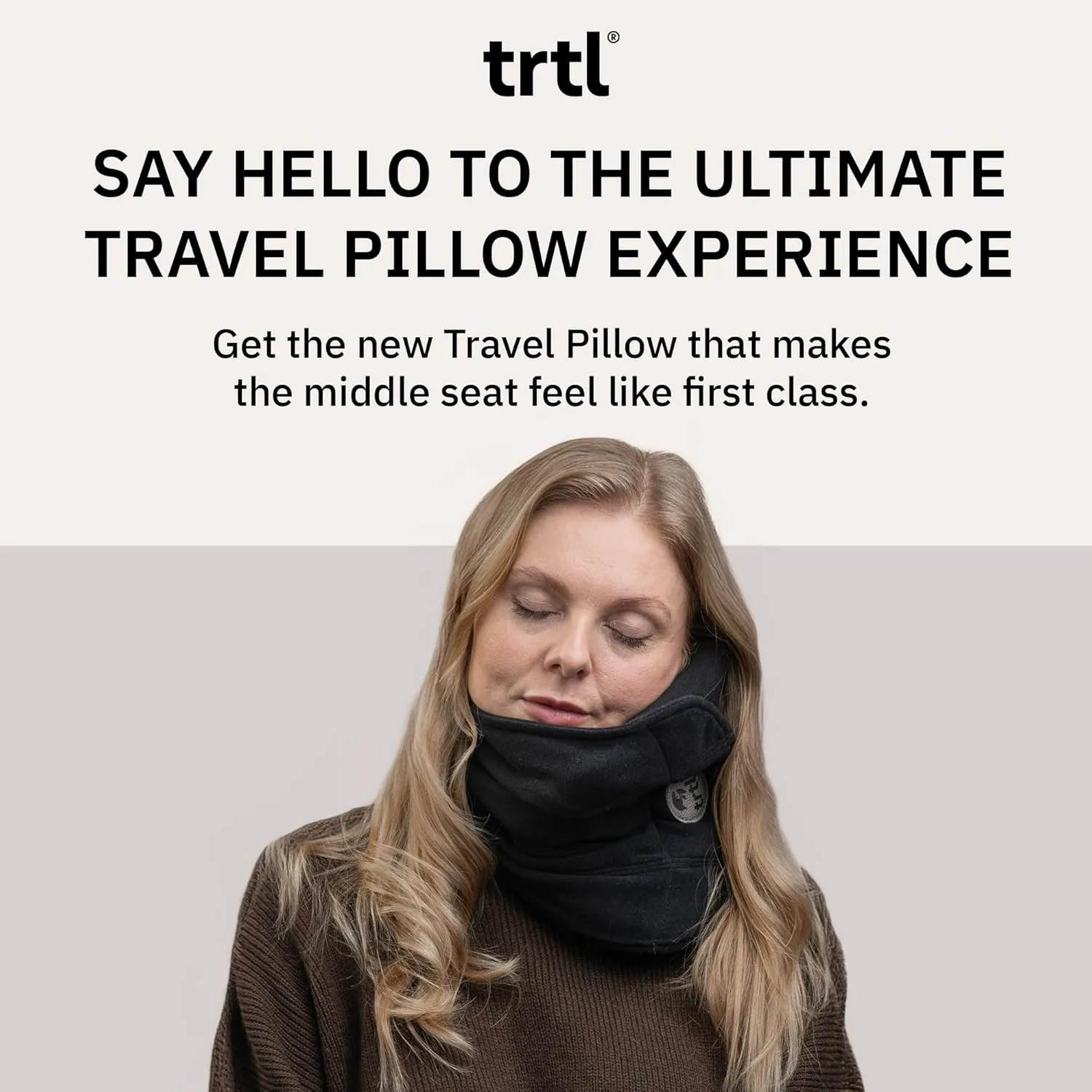 trtl Travel Pillow Warm Junior- Scientifically Proven Neck Pillow for Traveling - with Thermoregulating Fabric for Added Warmth - Lightweight Plane Neck Pillow - Small Travel Pillow
