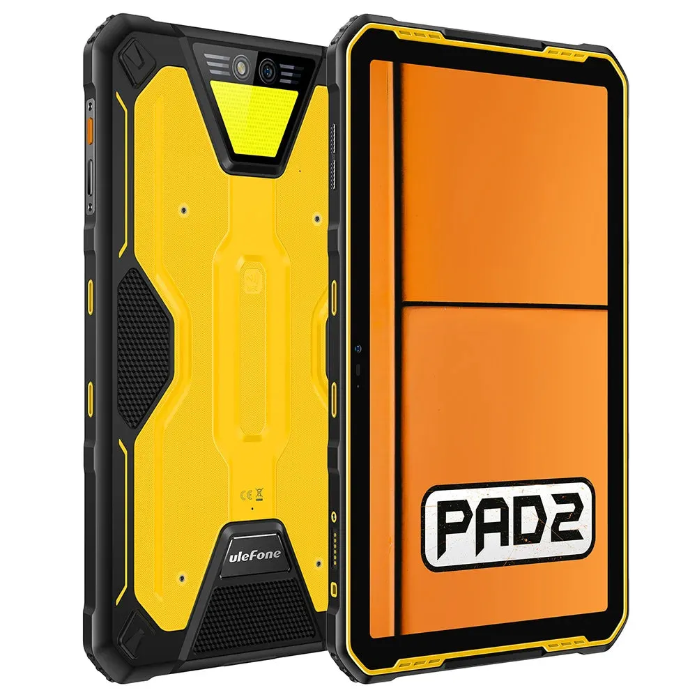 Ulefone Armor Pad 2 Rugged Tablet, 11" 2K, 18600 mAh ,IP68/IP69K Android 13 NFC GPS 4G Tablet Up to16GB  256GB LED Camping light