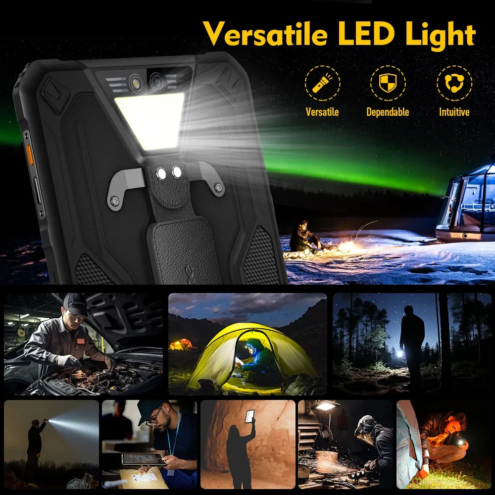 Ulefone Armor Pad 2 Rugged Tablet, 11" 2K, 18600 mAh ,IP68/IP69K Android 13 NFC GPS 4G Tablet Up to16GB  256GB LED Camping light