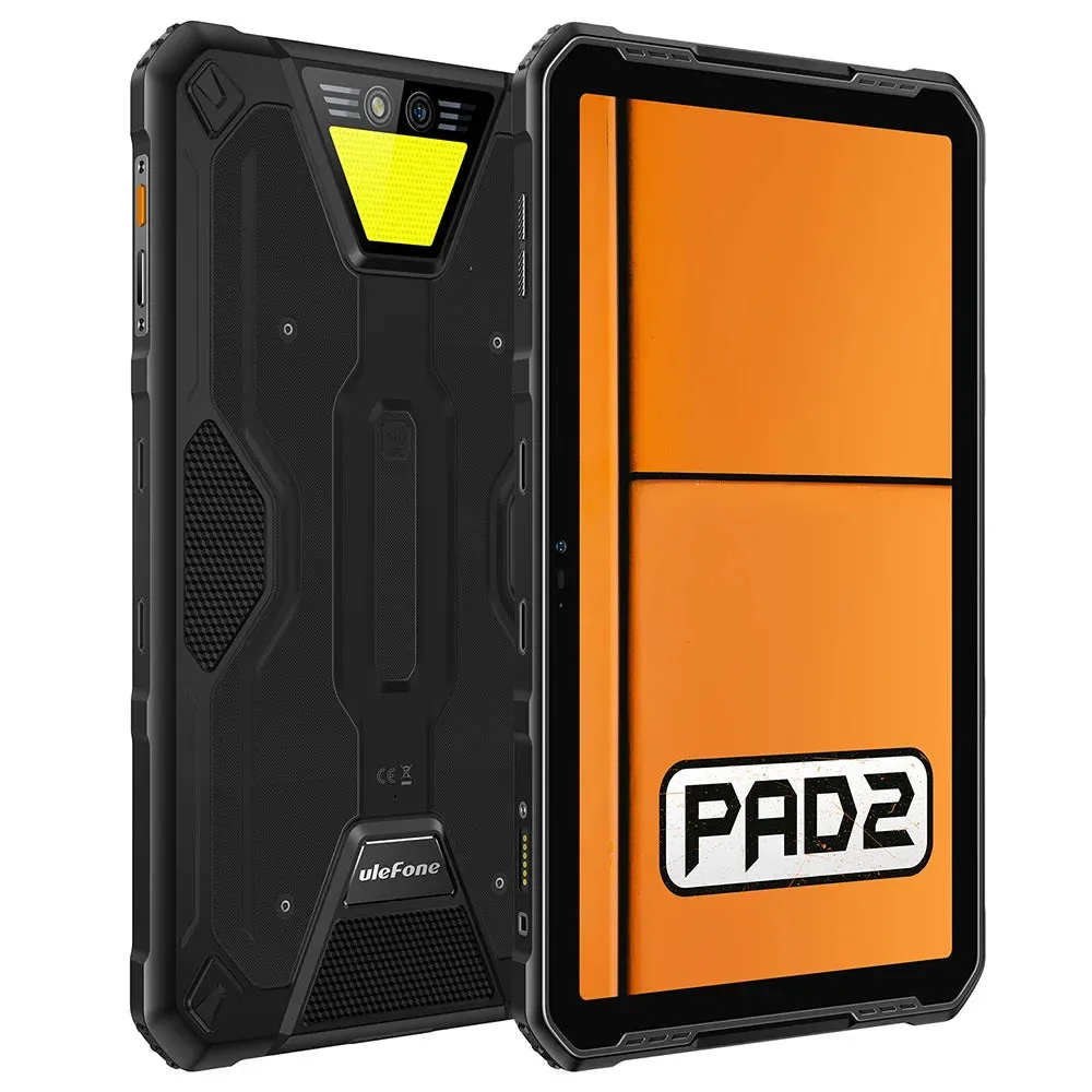 Ulefone Armor Pad 2 Rugged Tablet, 11" 2K, 18600 mAh ,IP68/IP69K Android 13 NFC GPS 4G Tablet Up to16GB  256GB LED Camping light