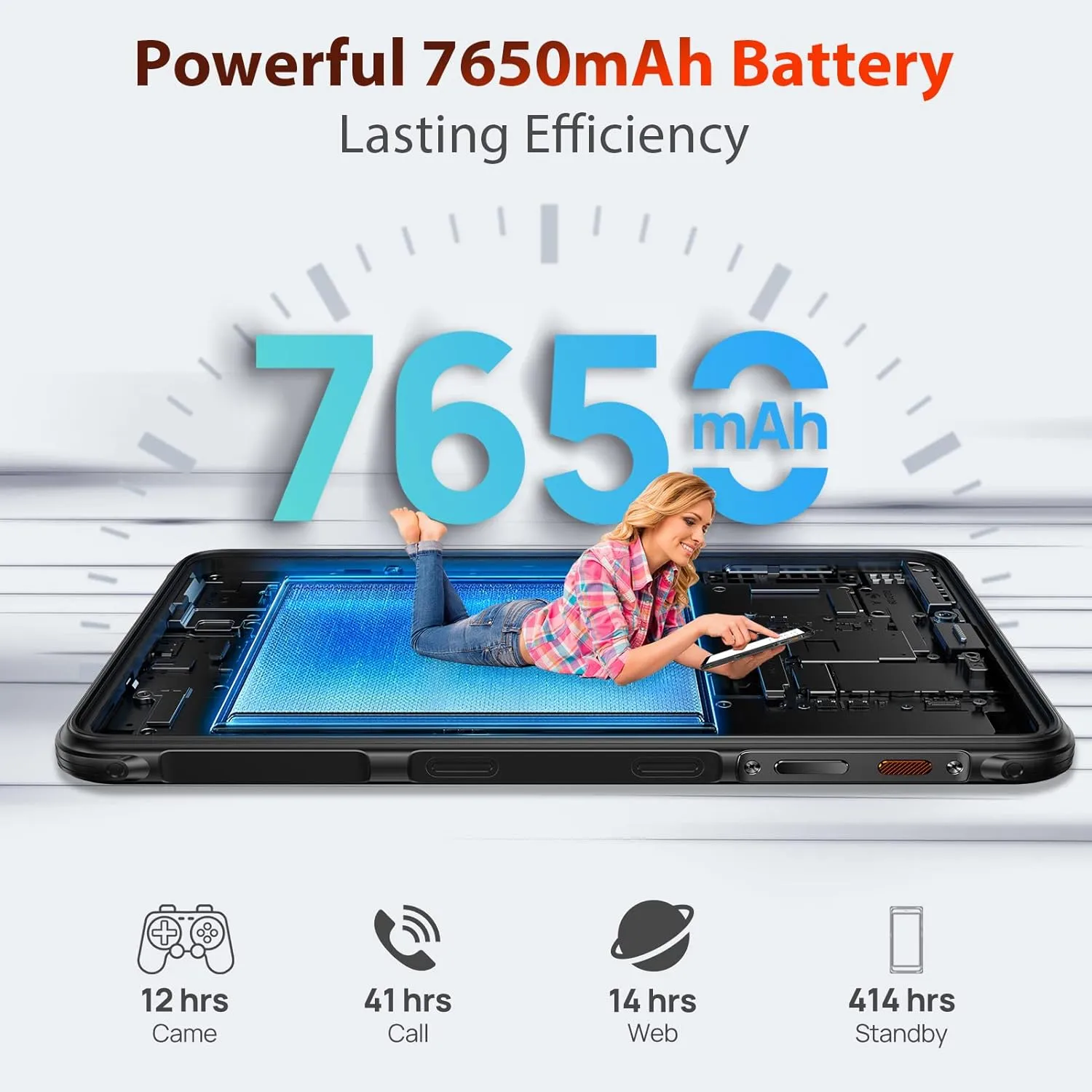 Ulefone Armor Pad Lite Rugged Tablet(WiFi Only), 7650mAh, 8 Inch IP69K Waterproof Tablet, 3GB   32GB Android 13, Dual Speakers, uSmart Expansion Connector, 13MP   5MP, 5G WiFi/BT5.2/GPS/NFC