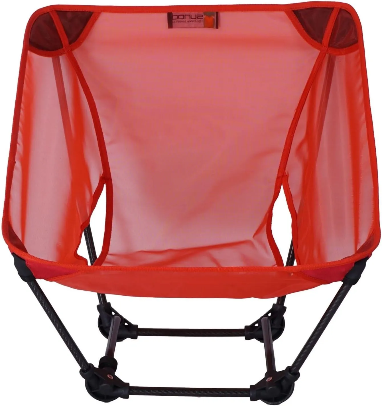 Ultralight Backpacking Chair,Carbon Fiber Legless Ground Chair,Folding Camping Chair,Lightweight Portable for Adults,Hiking,Camping,Picnic,Fishing,RV,Balcony,Paddleboard,Beach,Indoor (Red)