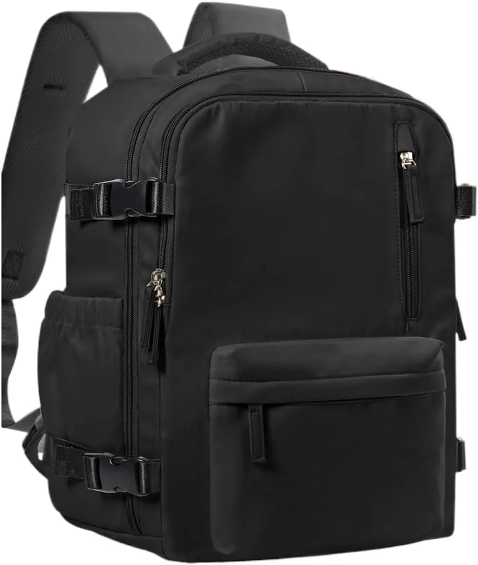 Ultralight Camping Backpack Outdoor Sports Bags Mountain Pocket Hiking Rucksack Daypack Traveling Cotton Canvas Bag(Black)