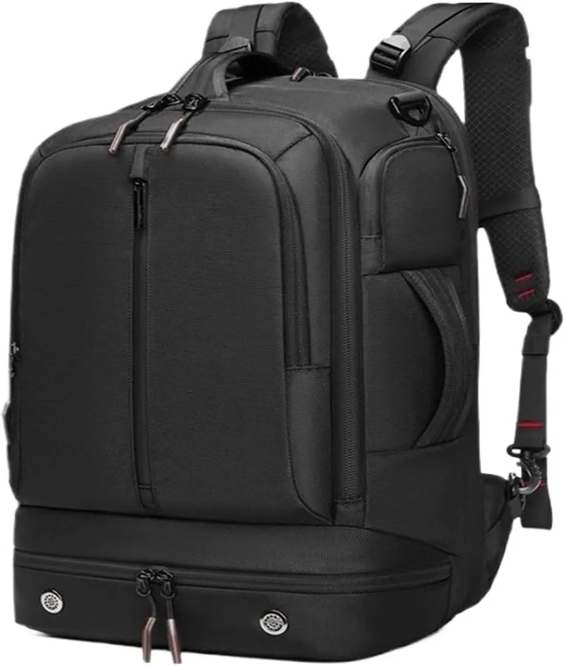 Ultralight Camping Backpack Outdoor Sports Bags Mountain Pocket Hiking Rucksack Daypack Traveling Cotton Canvas Bag(Black)