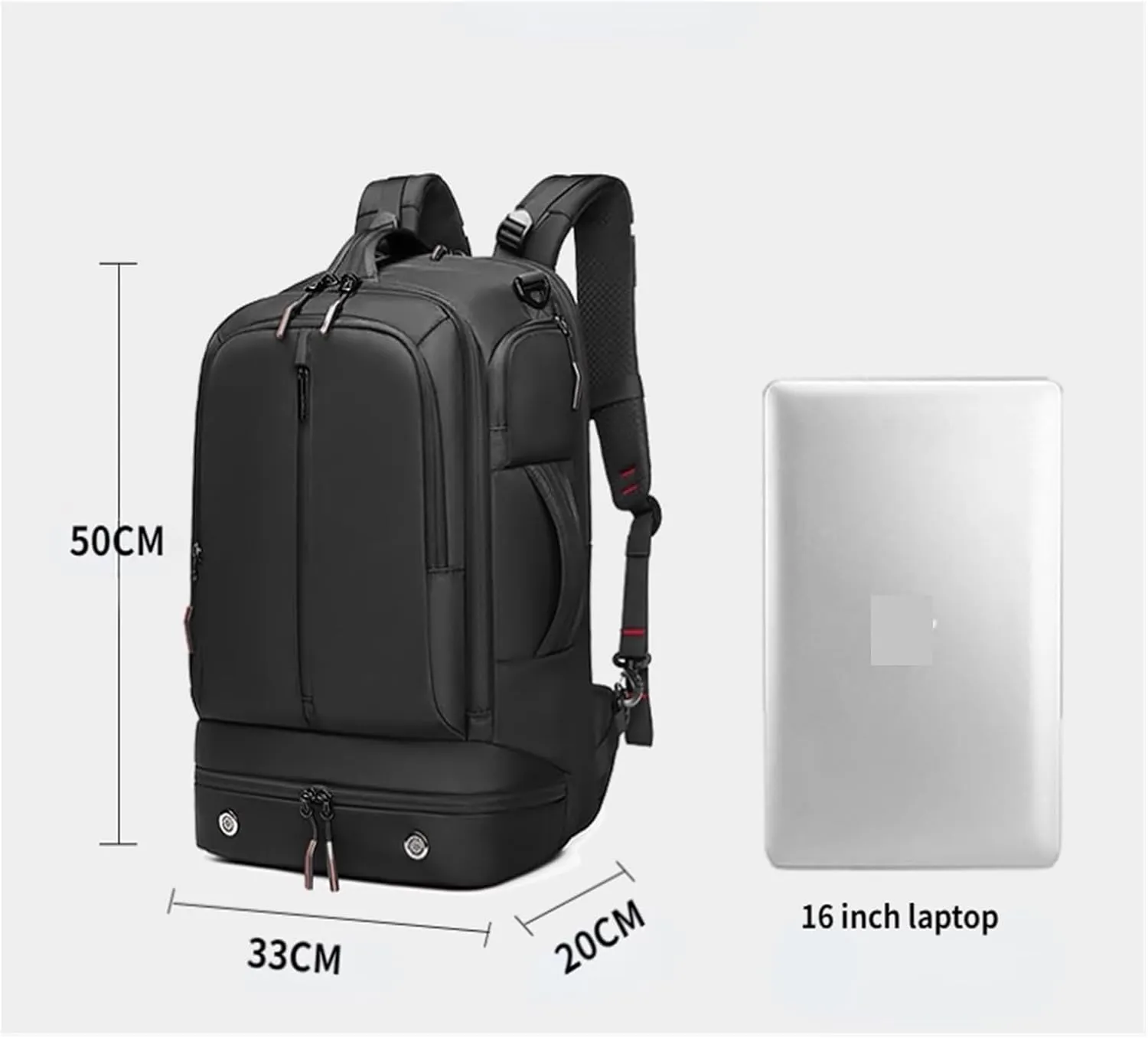 Ultralight Camping Backpack Outdoor Sports Bags Mountain Pocket Hiking Rucksack Daypack Traveling Cotton Canvas Bag(Black)