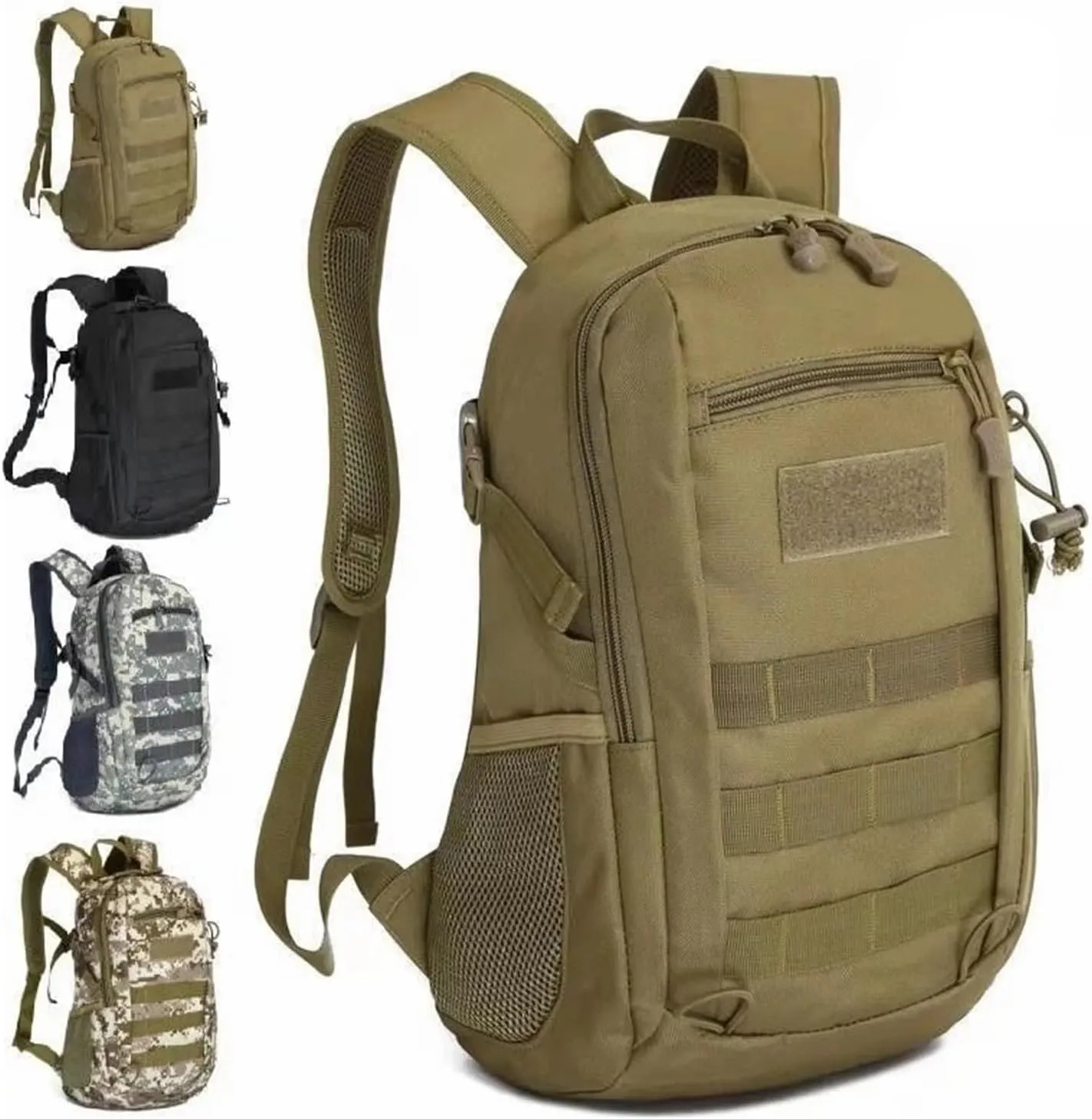 Ultralight Camping Backpack Outdoor Sports Bags Mountain Pocket Hiking Rucksack Daypack Traveling Cotton Canvas Bag(D)