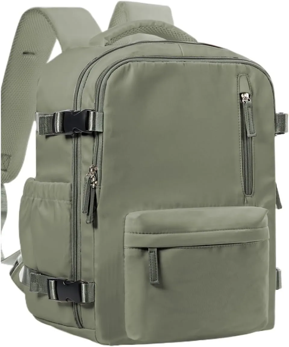 Ultralight Camping Backpack Outdoor Sports Bags Mountain Pocket Hiking Rucksack Daypack Traveling Cotton Canvas Bag(Green)