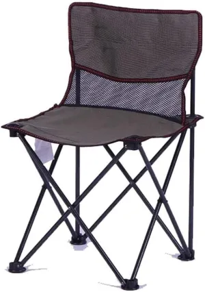 Ultralight Folding Camping Chair, Portable Backpack Chair with Breathable Mesh, for Hiking, Traveling, Fishing (Black, Medium)(Black,68.5 * 42 * 42CM)