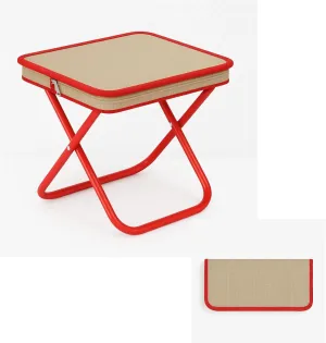 Ultralight Folding Camping Stool, 1.2lbs Compact Portable Chair for Adults, 350lbs Load, Aluminum Frame with Oxford Seat, Beach, Hiking, Fishing, Handbag Style Stool (red)