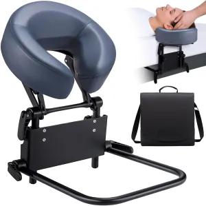 Universal Mattress Top Massage Kit for Bed, Adjustable Headrest Massage at Home Family Use Face Cradle with Memory Foam Face Cushion for Sleeping Mattress Top, Salon Head Face Rest Support - Blue