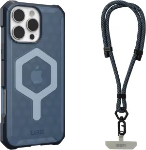 URBAN ARMOR GEAR UAG Designed for iPhone 16 Pro Max Case Essential Armor, Compatible with MagSafe Case Bundle with Civilian Wrist Lanyard 7mm (Cloud Blue   Cloud Blue)