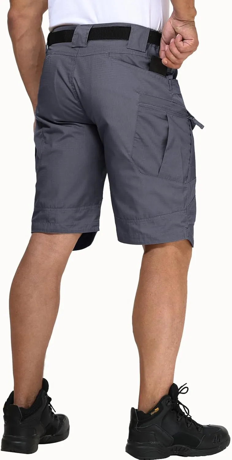 URBEST Tactical Shorts for Men Waterproof Breathable Quick Dry Hiking Fishing Cargo Shorts with Multi Pockets(NO Belt)