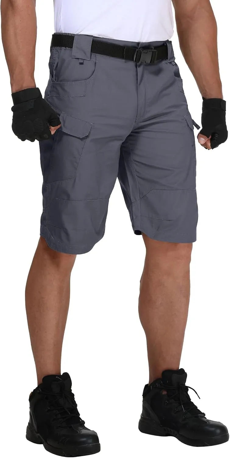 URBEST Tactical Shorts for Men Waterproof Breathable Quick Dry Hiking Fishing Cargo Shorts with Multi Pockets(NO Belt)