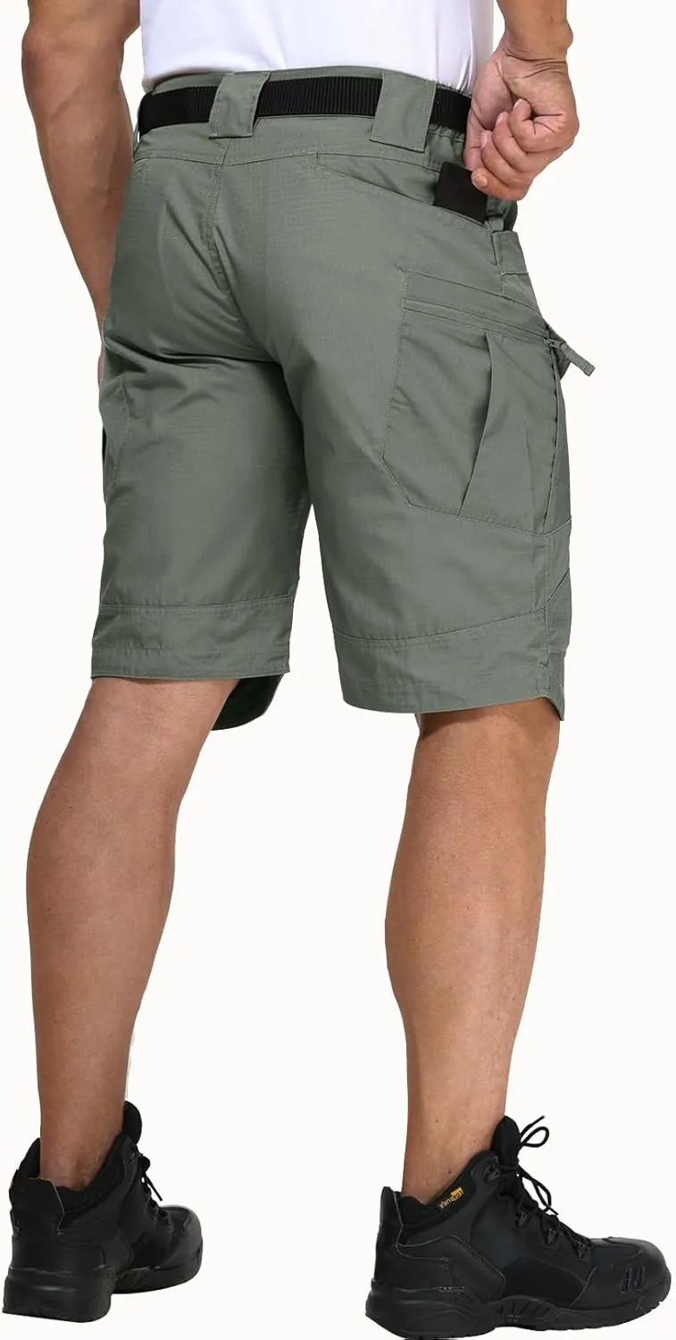 URBEST Tactical Shorts for Men Waterproof Breathable Quick Dry Hiking Fishing Cargo Shorts with Multi Pockets(NO Belt)