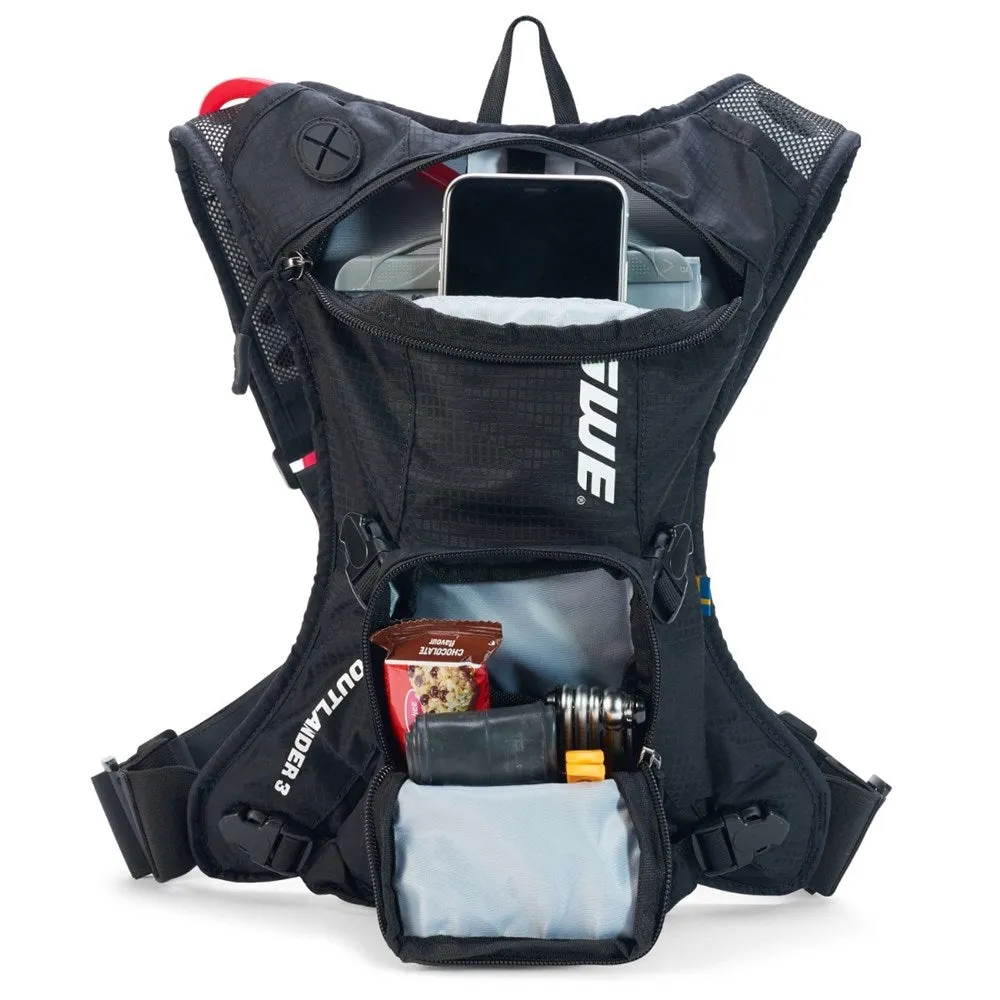 USWE Outlander 3L Hydration Pack - 3L Pack - 1.5L Bladder - Carbon Black