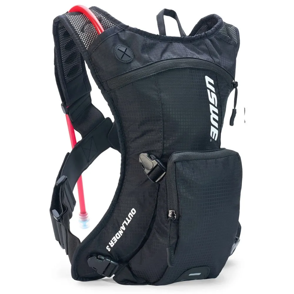 USWE Outlander 3L Hydration Pack - 3L Pack - 1.5L Bladder - Carbon Black