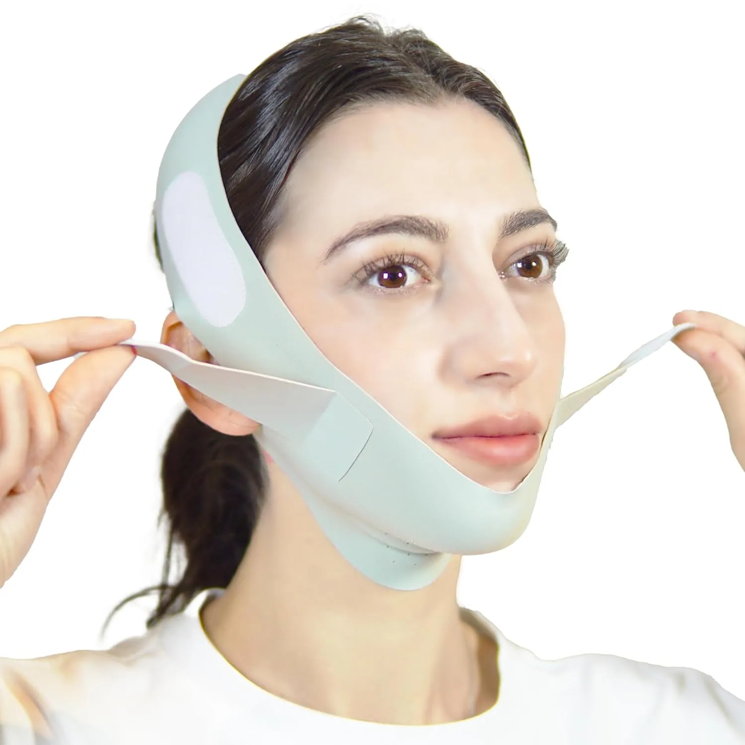 V Line Lifting Mask Chin Strap for Sleeping, Face Lifting Strap, Chin Strap, Chin Lifting Mask, Jawline Shaper, Jaw Strap, Double Chin Reducer, Face Lift Tape & Snoring Solution (Green)