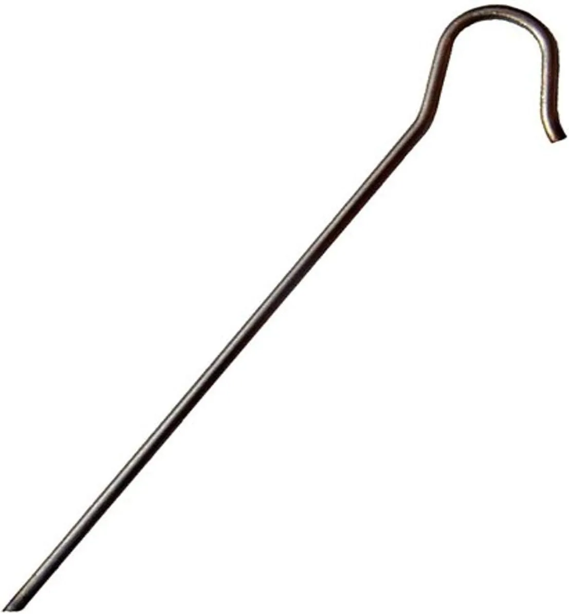 Vargo Titanium Ultralight Shepherds Hook Stake (6-Pack) | Camping Tent Stakes 0.2 Ounces (7 Grams) 6.5” L x 0.14” D (165 x 3.5mm) Ultralight Durable Tent Pegs Model T-114 Classic