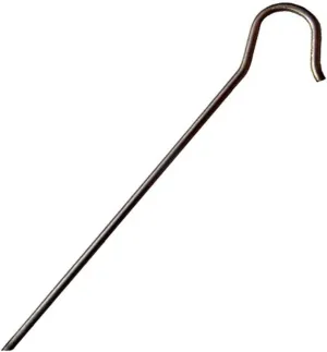 Vargo Titanium Ultralight Shepherds Hook Stake (6-Pack) | Camping Tent Stakes 0.2 Ounces (7 Grams) 6.5” L x 0.14” D (165 x 3.5mm) Ultralight Durable Tent Pegs Model T-114 Classic