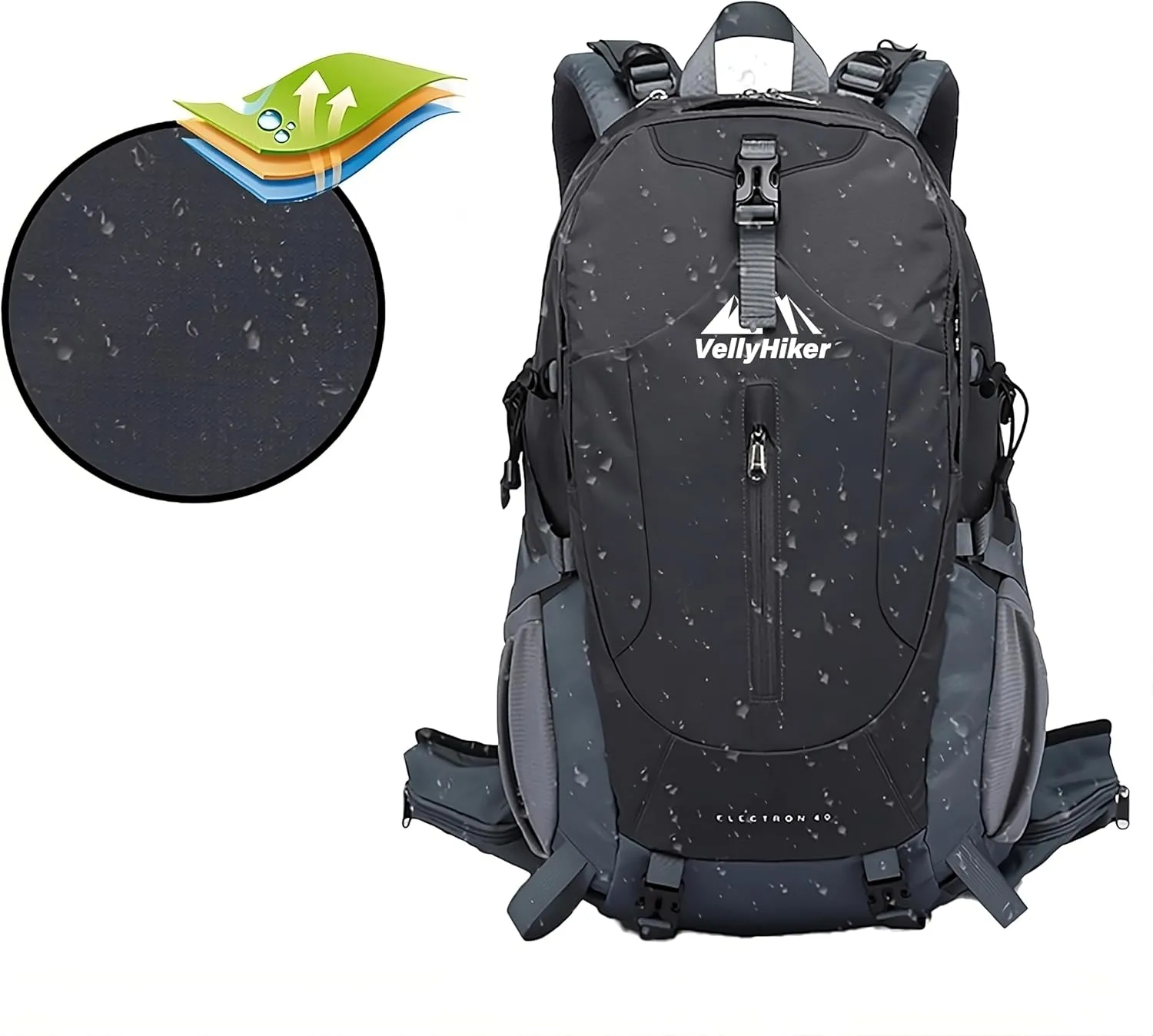 Vellyhiker 40L Hiking Backpack for Outdoor Camping Travel Backpacking Cycling Daypack Ultralight Backpack for Adults Outdoor Camping Travel Daypack Carrying System