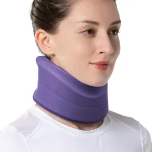 Velpeau Neck Brace for Neck Pain and Strong Support, Soft Cervical Collar for Sleeping Upright, Snoozing - Stabilizes & Relieves Pressure in Spine for Women & Men (Blue, L: 16.5-19.5" / 3.5" Depth)