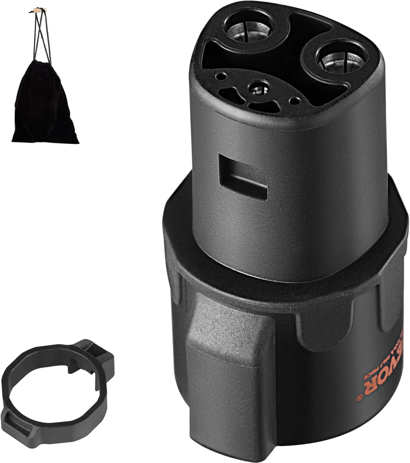 VEVOR J1772 to Tesla Charger Adapter, 80 Amp 240V AC, SAE J1772 EV Charging Adapter to Tesla Plug, with Storage Bag Anti-Drop Lock IP65 Compatible with Tesla Model 3, Y, S, X