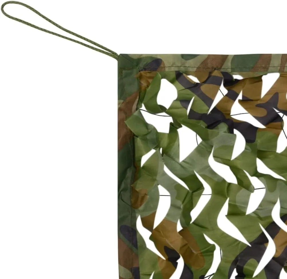 vidaXL 4.9'x9.8' Camouflage Net with Storage Bag – Green Camo Oxford Polyester Material – Waterproof, Rot-Resistant – Ideal for Outdoor, Hunting, Bird Watching, Paintball – Includes Storage Bag - ...
