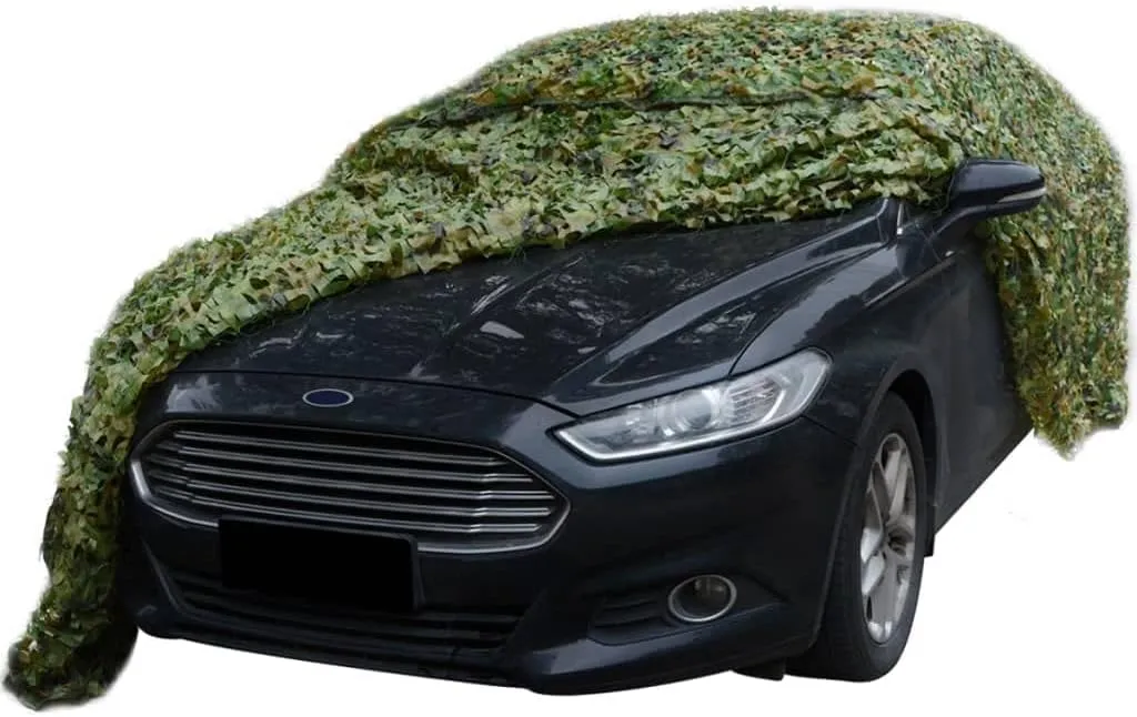 vidaXL 4.9'x9.8' Camouflage Net with Storage Bag – Green Camo Oxford Polyester Material – Waterproof, Rot-Resistant – Ideal for Outdoor, Hunting, Bird Watching, Paintball – Includes Storage Bag - ...