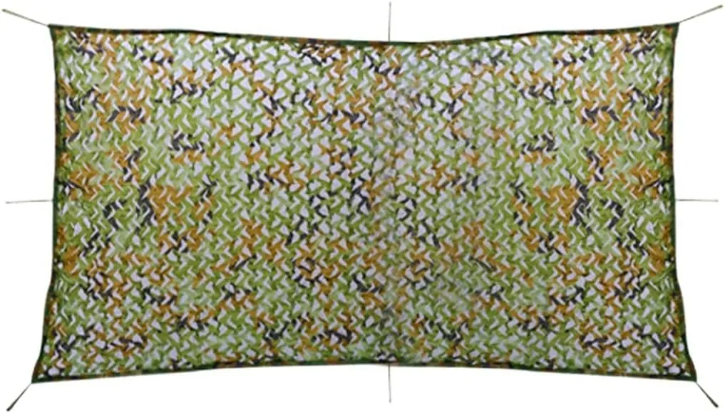 vidaXL 4.9'x9.8' Camouflage Net with Storage Bag – Green Camo Oxford Polyester Material – Waterproof, Rot-Resistant – Ideal for Outdoor, Hunting, Bird Watching, Paintball – Includes Storage Bag - ...