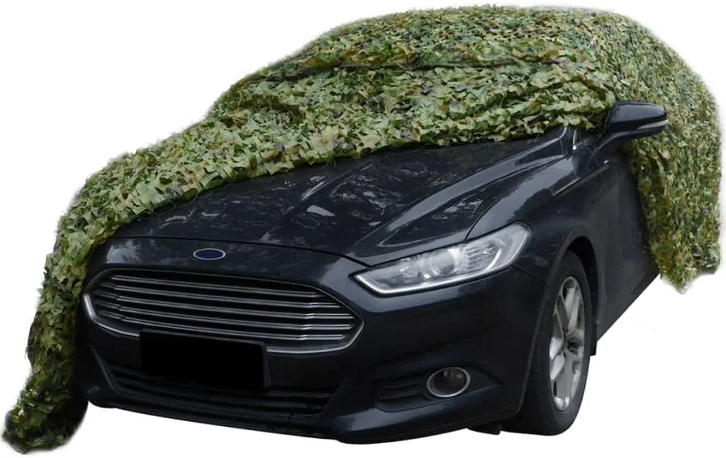 vidaXL 4.9'x9.8' Camouflage Net with Storage Bag – Green Camo Oxford Polyester Material – Waterproof, Rot-Resistant – Ideal for Outdoor, Hunting, Bird Watching, Paintball – Includes Storage Bag - ...