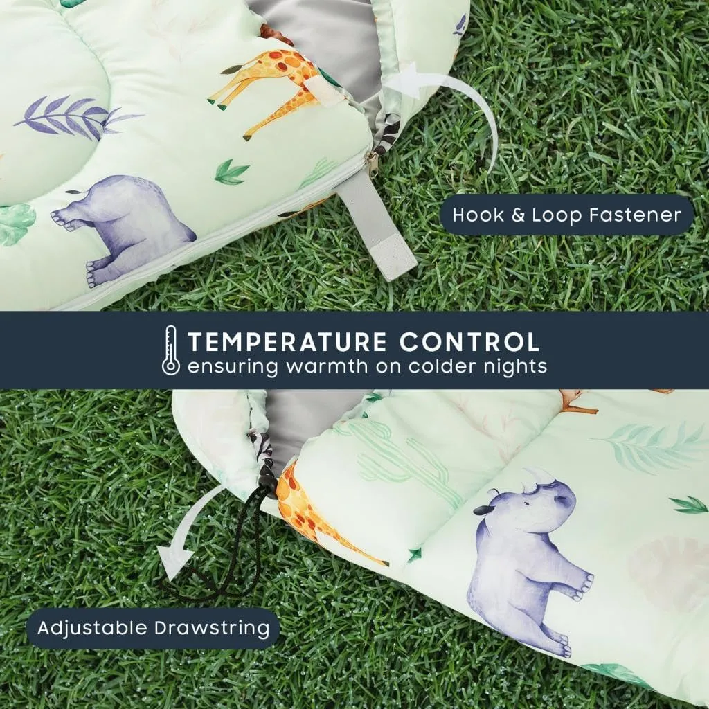 Wake In Cloud - Kids Sleeping Bag for Boys Toddlers, Camping in Warm Cold Weather, Backpacking Lightweight Compact Outdoor Liner for 3 Seasons Summer Spring Fall