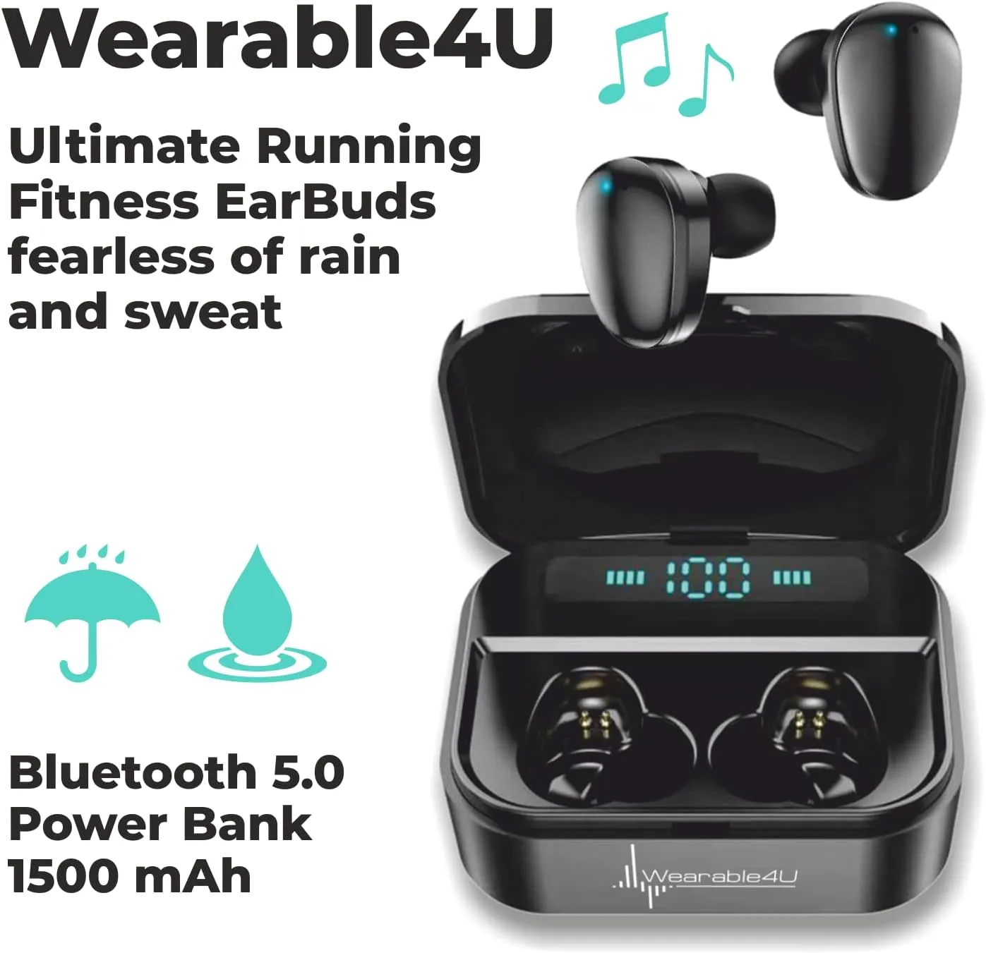 Wearable4U - Garmin Descent G1 Rugged Dive Computer, Multiple Dive Modes with Bundle ( Black Earbuds, Powder Gray)