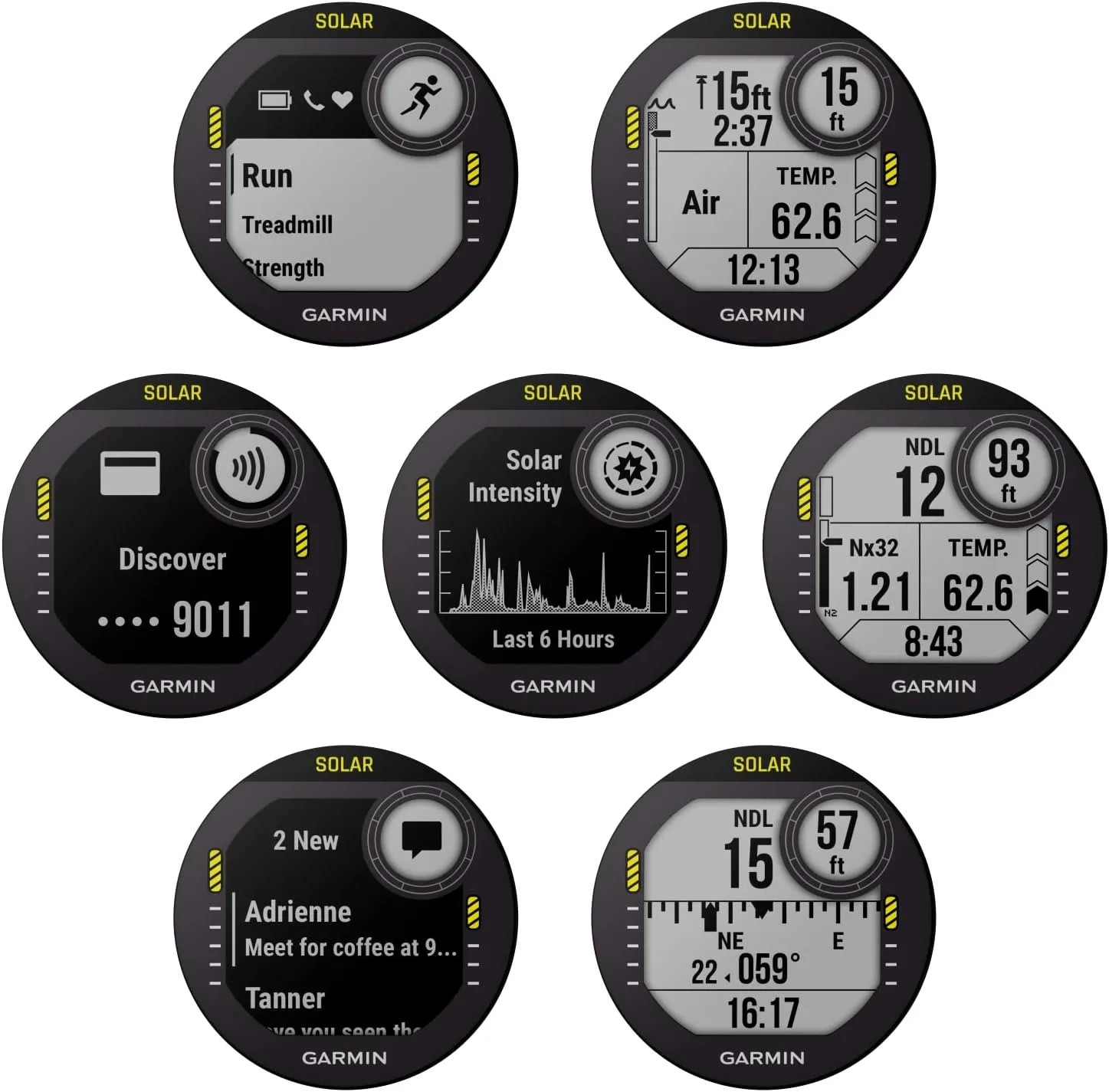 Wearable4U - Garmin Descent G1 Solar Rugged Dive Computer with Solar Charging Capabilities, Multiple Dive Modes, Black with Black Earbuds Bundle