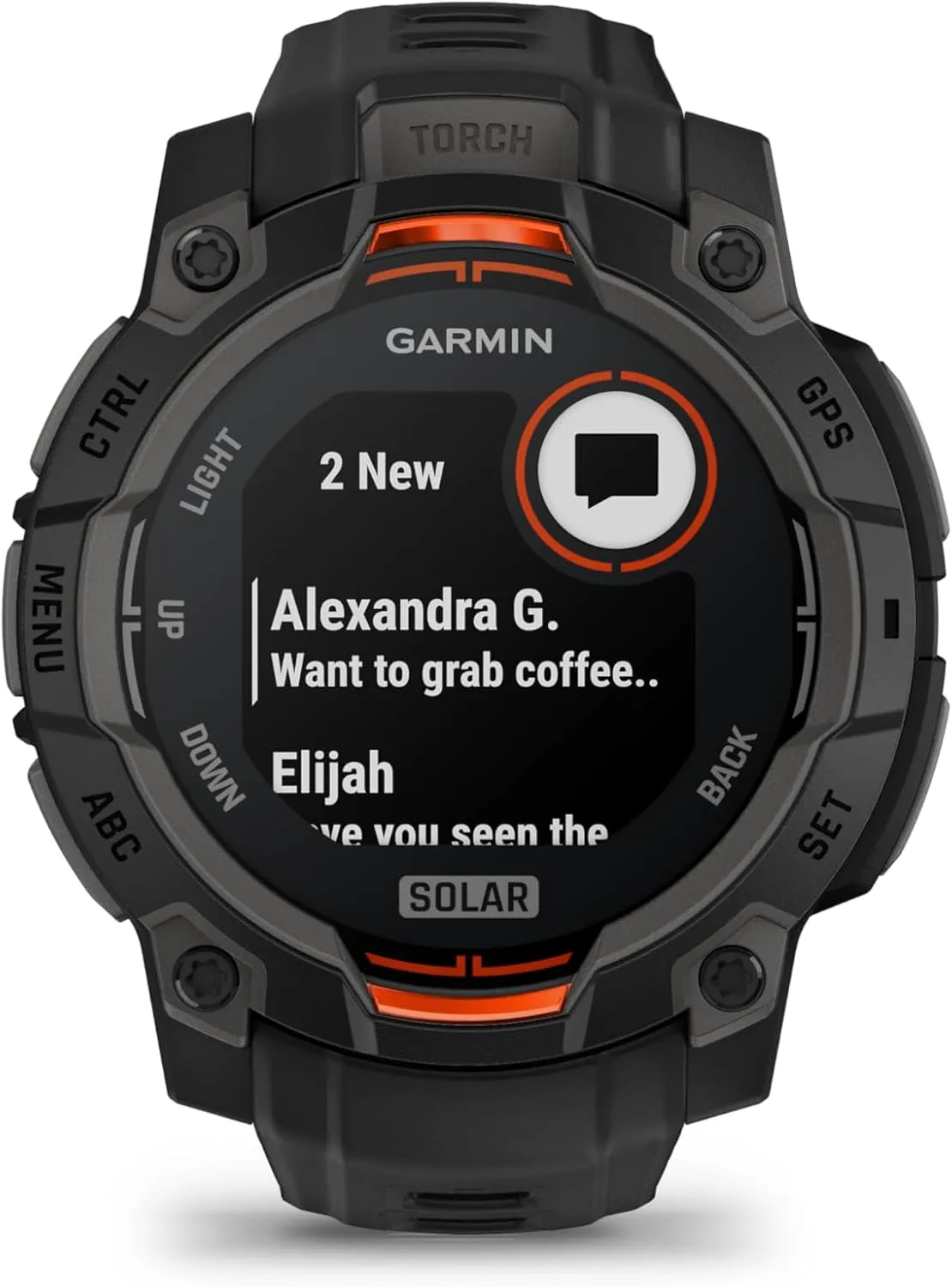 Wearable4U Garmin Instinct 3 Solar 45 mm, Rugged Outdoor GPS Smartwatch, Metal-Reinforced Bezel, Built-in Flashlight, Up to 28 Days of Battery Life, Black with Black Band Bundle