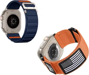 Wide Soft Stretchy Rugged Loop Sport Straps   Nylon Sport Bands Compatible with Apple Watch Bands for Men