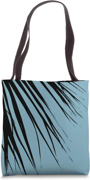 Windswept Tropical Palm Tree In Black Minimal Art Tote Bag