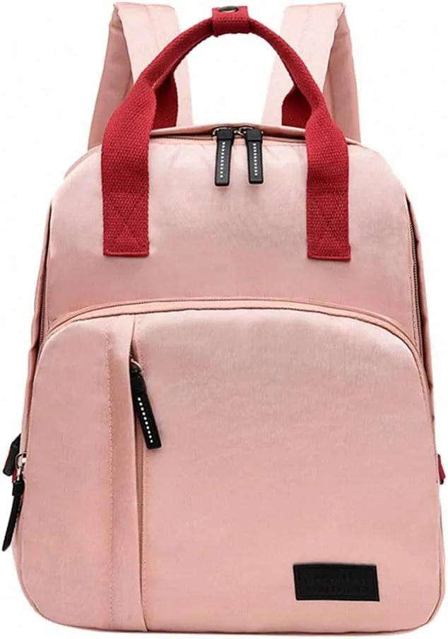 Women's Solid Color Oxford Cloth Outdoor Travel Bags Mummy Sthdents Bags Pink 20 inches