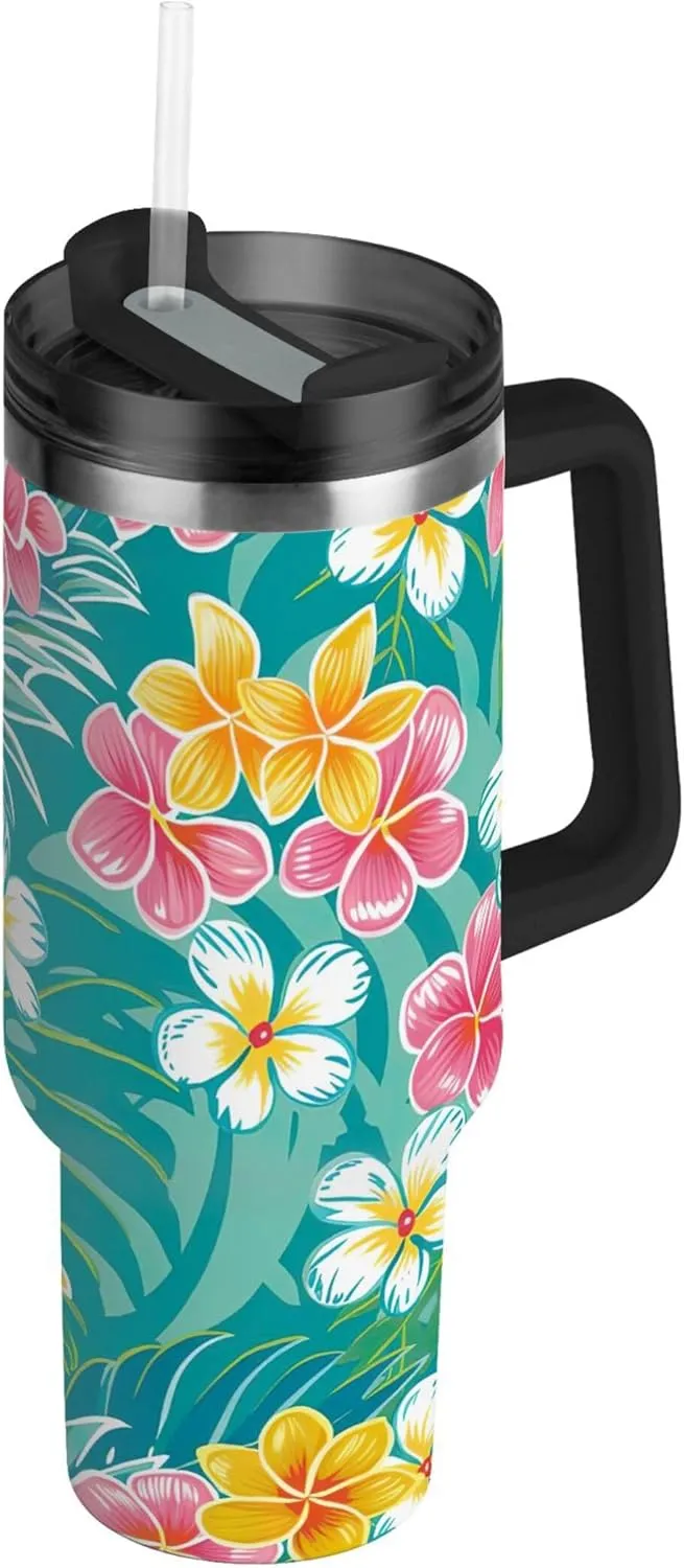 xigua 30 oz Pineapples Tumbler with Handle and Straw Lid, Stainless Steel Vacuum Insulated Sports Water Bottle, Keeps Cold or Hot Coffee Cup Travel Mug