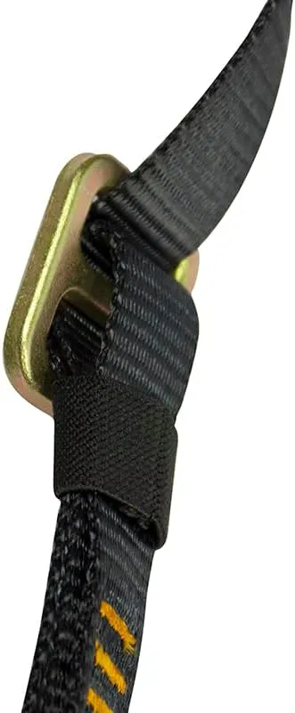 Y-Leg Adjustable Lanyard With Hitched Loop and Auto Lock Carabiner - Black