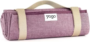 Yogo Ultralight Folding Travel Yoga Mat with Attached Straps, FSC®-Certified Plant Rubber, Sticky Grip, Non-Slip, Best Travel Yoga Mat®