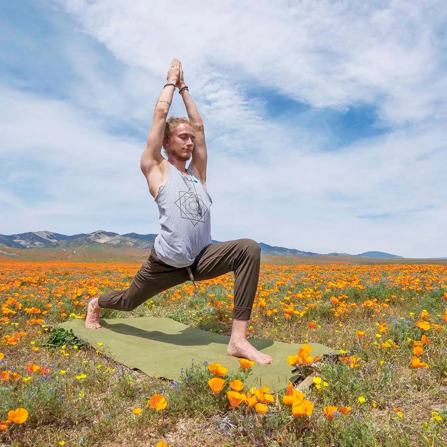 Yogo Ultralight Folding Travel Yoga Mat with Attached Straps, FSC®-Certified Plant Rubber, Sticky Grip, Non-Slip, Best Travel Yoga Mat®