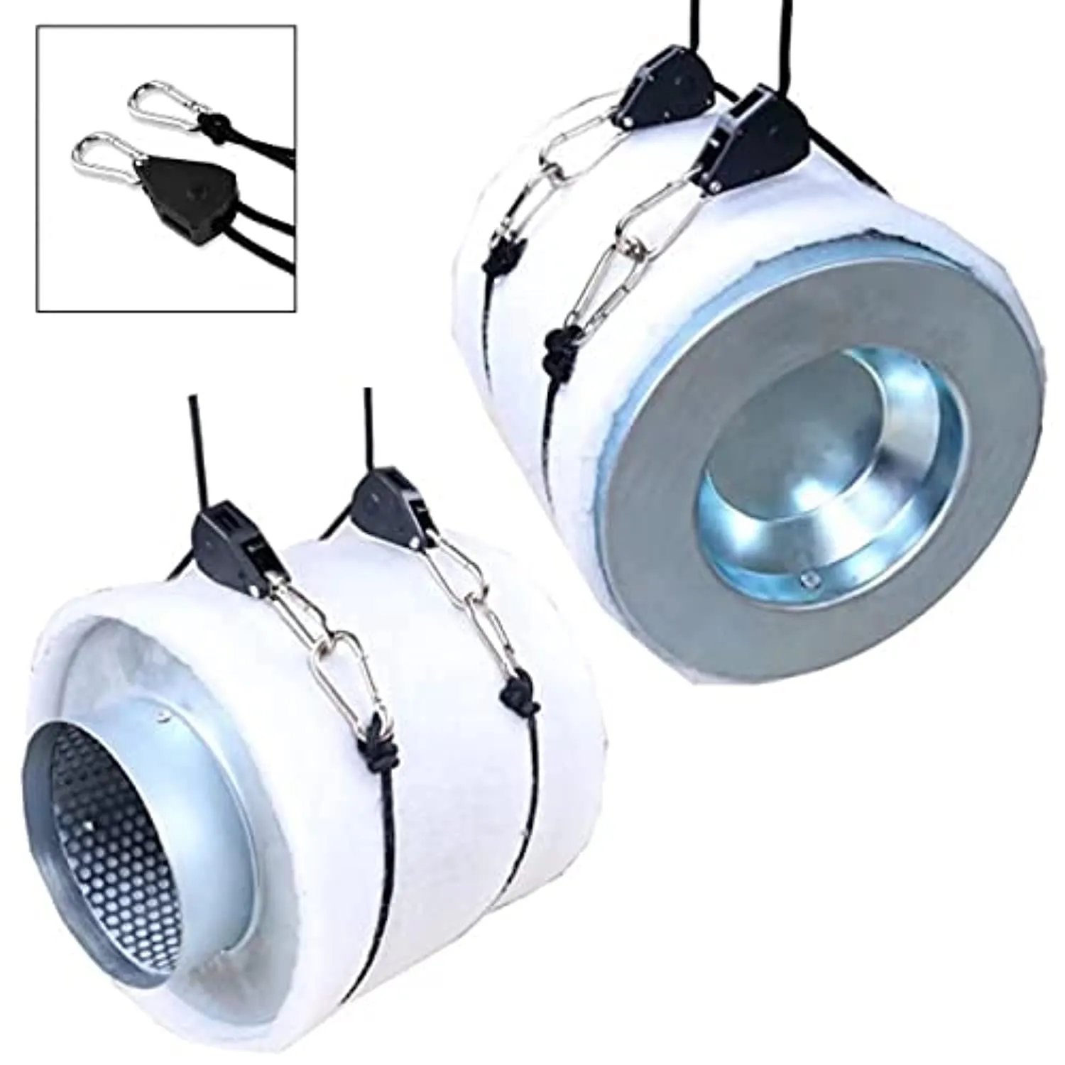 Zazzy  6-Pairs 1/8 Inch Heavy Duty Adjustable Grow Light Rope Clip Hanger Rope Hanger