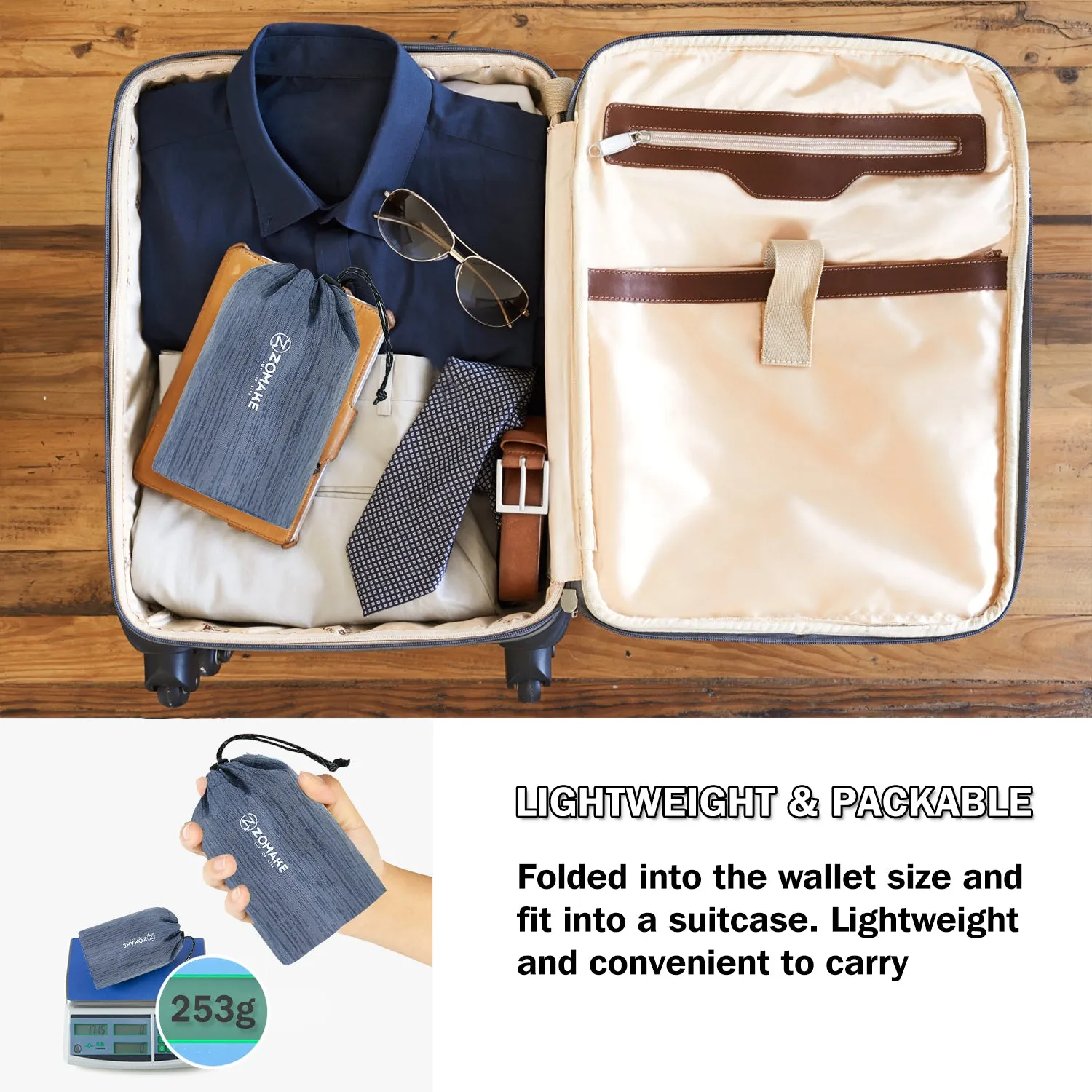 ZOMAKE Ultra Lightweight Packable Backpack 18L, Small Foldable Hiking Backpacks Water Resistant Folding Daypack for Travel(Navy Blue)