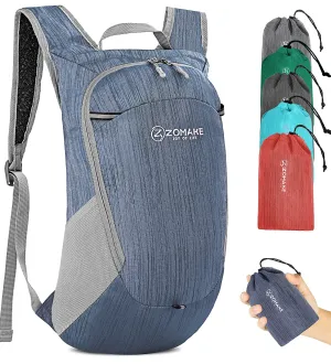 ZOMAKE Ultra Lightweight Packable Backpack 18L, Small Foldable Hiking Backpacks Water Resistant Folding Daypack for Travel(Navy Blue)