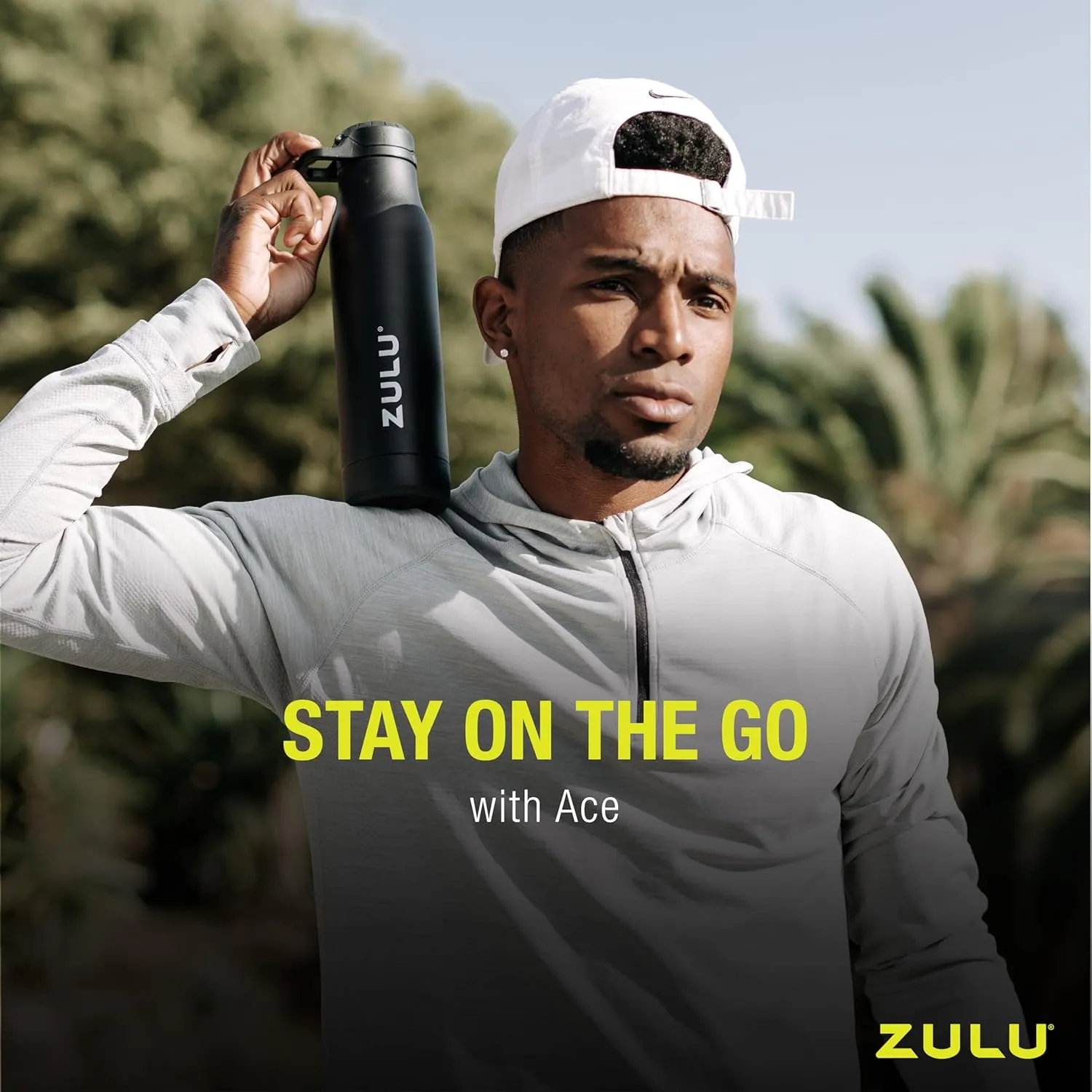 ZULU Ace Vacuum Insulated Stainless Steel Water Bottle with Chug Spout, Leak-Proof Locking Lid and Removable Base for School, Backpack, Sports, Gym, Travel